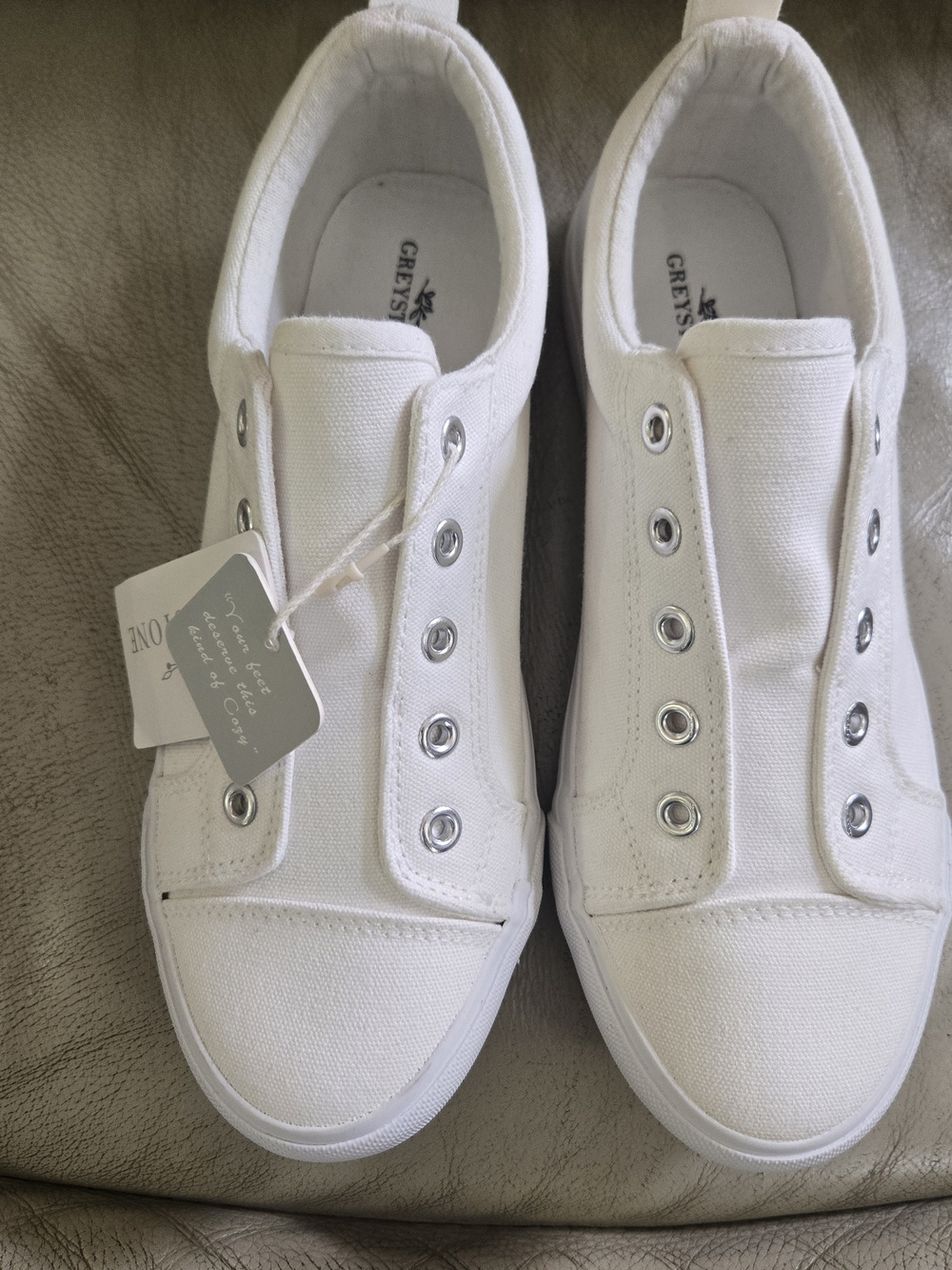 Greystone Women's Canvas Slip On Sneakers